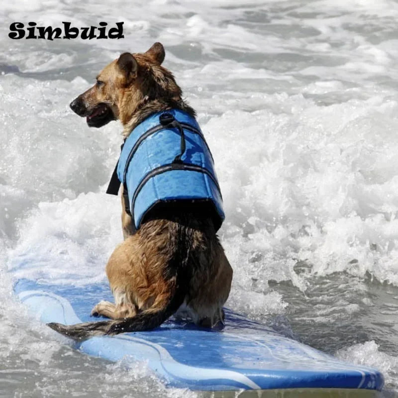 Summer Dog Life Jacket Reflective Adjustable Pet Swimwear Safety Vest Surfing Sailboat Enhanced Buoyancy Puppy Life Jacket