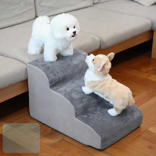 Dog House Dog Stairs Pet 2/3 Steps Stairs for Small Dog Cat Pet Ramp Ladder Anti-slip Removable Dogs Bed Stairs Pet Supplies