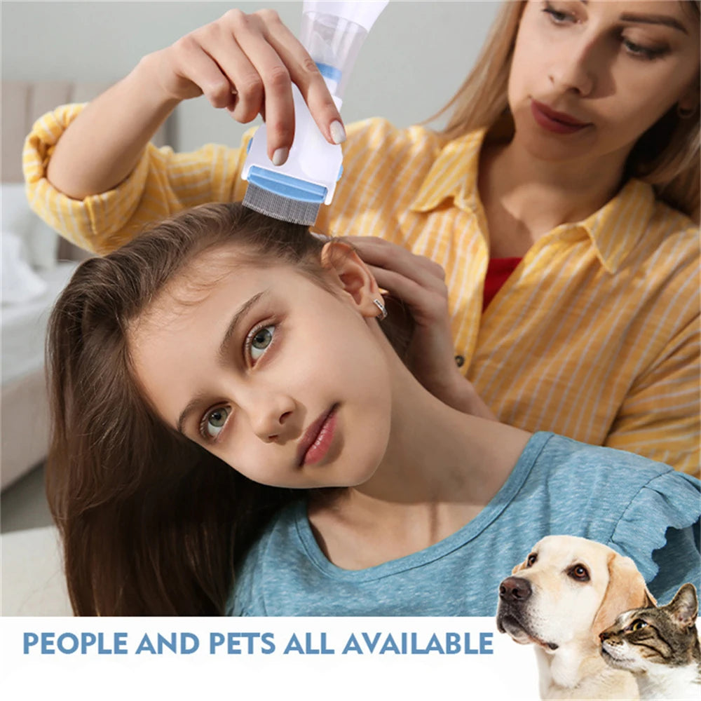 Electric Lice Grabber Multifunctional Physical Flea Removal Killer Brush Pets Comb Cats Dogs Hair Cleaner Lice Remover Comb