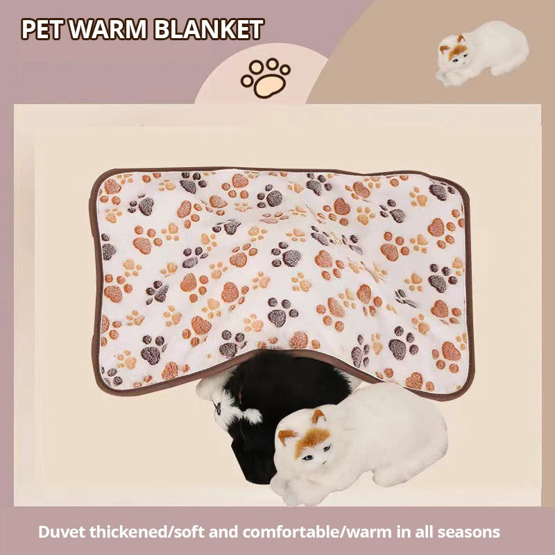 40X60CM Pet Blanket Winter Warm Dog Blanket Cute Warm and Comfortable Cat and Dog Cushion Blanket Pet Supplies