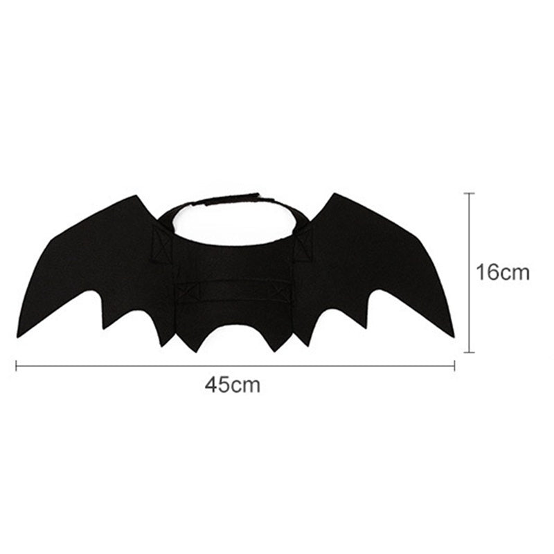 Halloween Cute Pet Clothes Black Bat Wings Harness Costume Cosplay Cat Dog Halloween Party for Pet Supplies