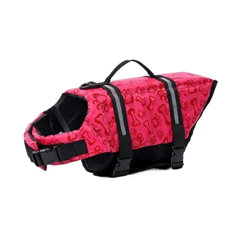 Summer Dog Life Jacket Reflective Adjustable Pet Swimwear Safety Vest Surfing Sailboat Enhanced Buoyancy Puppy Life Jacket