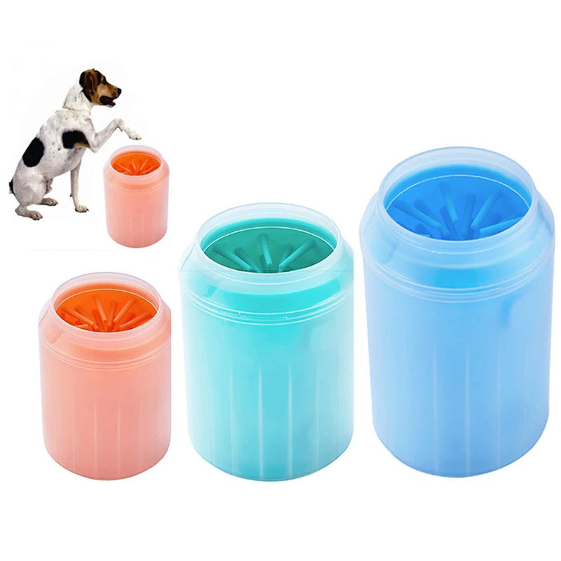 Dog Foot Cup Paw Washer Cleaner Dog Cat Foot Cleaning Brush Soft Silicone Dog Paw Cleaning Dog Paw Cleaning Bucket Accessories