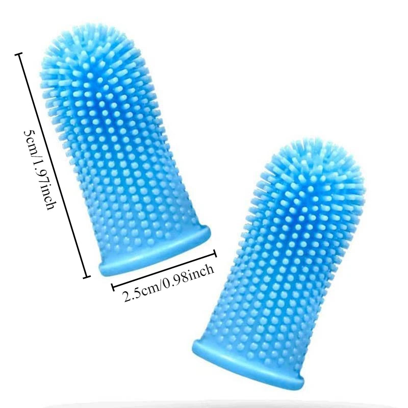 Dog Super Soft  pet Finger Toothbrush Teeth Cleaning Breath Care Nontoxic Silicone Tooth Brush Cat dog toothbrush pet products