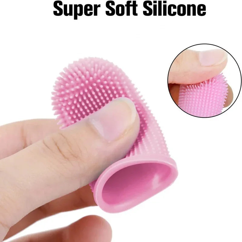 Dog Super Soft  pet Finger Toothbrush Teeth Cleaning Breath Care Nontoxic Silicone Tooth Brush Cat dog toothbrush pet products