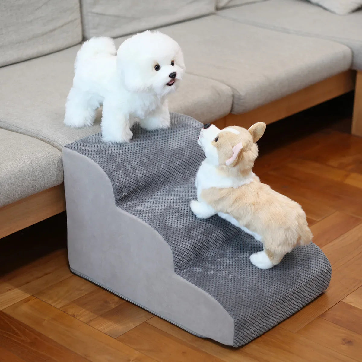 Dog House Dog Stairs Pet 2/3 Steps Stairs for Small Dog Cat Pet Ramp Ladder Anti-slip Removable Dogs Bed Stairs Pet Supplies